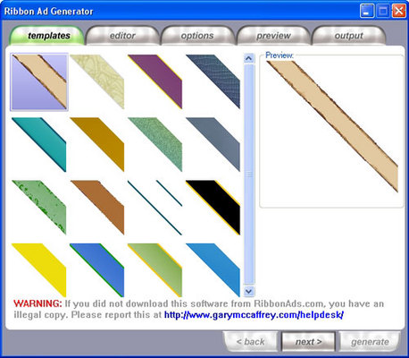 Product picture Ribbon Ad Generator software (MRR)
