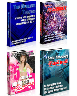 Product picture Collection of 4 eBooks with Private Label Rights