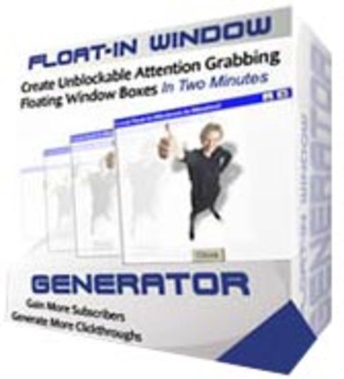 Product picture Float In Window Generator - Create Pop Up Style Ads